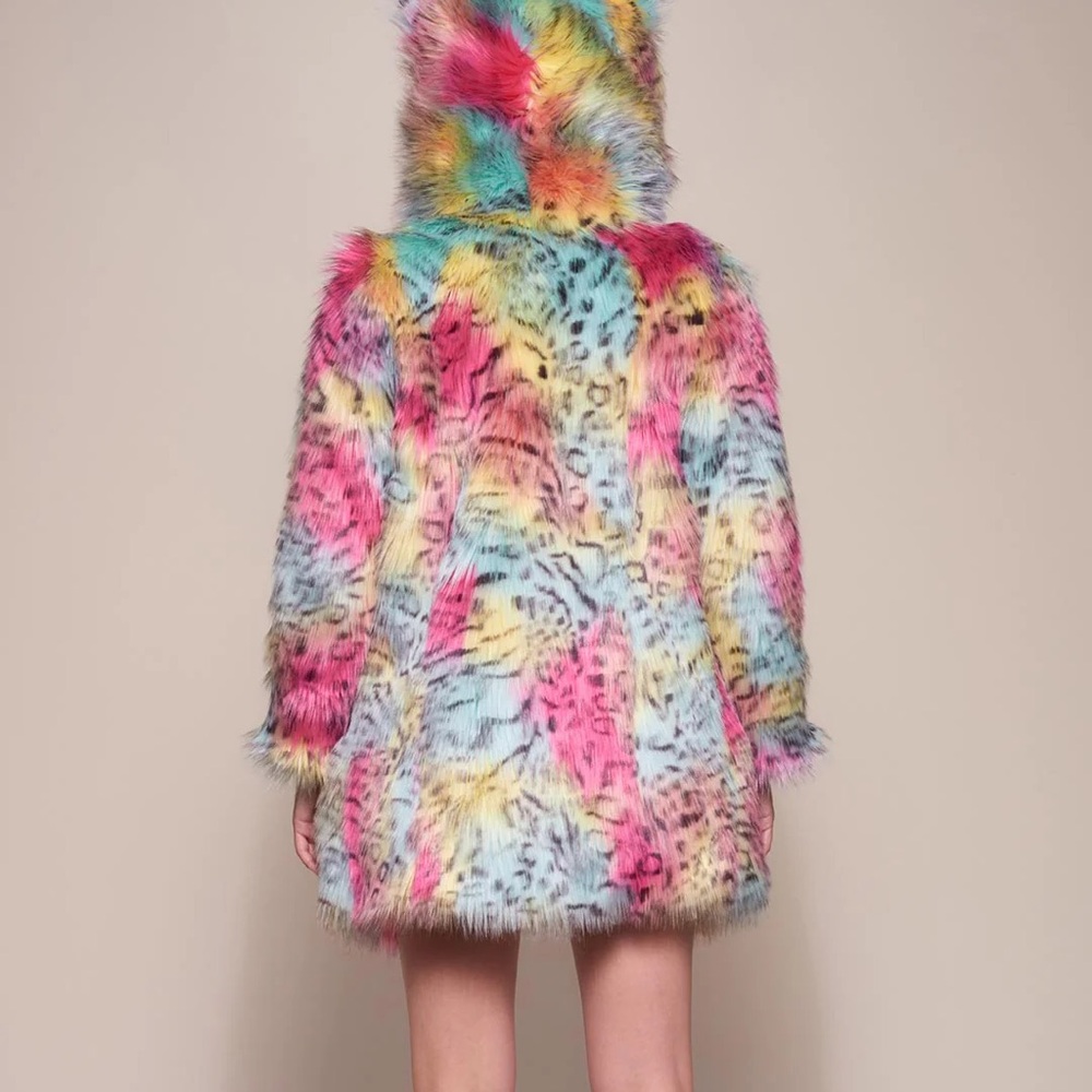 SpiritHoods Multicolor Faux Fur Teddy Jacket Oaxaca Jaguar Classic - Picture 2 of 10